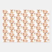 Niedlich Baby Monkey Funny Cartoon Chimp Geschenkpapier Set (Vorderseite 2)