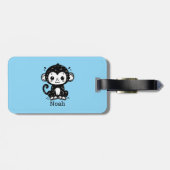 Niedlich Baby Monkey Zeichnend - Kawaii Kinderzimm Gepäckanhänger (Rückseite horizontal)
