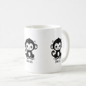 Niedlich Baby Monkey Zeichnend - Kawaii Kinderzimm Kaffeetasse (VorderseiteRechts)