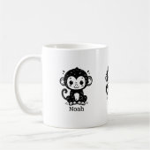 Niedlich Baby Monkey Zeichnend - Kawaii Kinderzimm Kaffeetasse (Links)