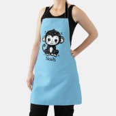 Niedlich Baby Monkey Zeichnend - Kawaii Kinderzimm Schürze (InSitu)