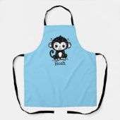 Niedlich Baby Monkey Zeichnend - Kawaii Kinderzimm Schürze (Vorderseite)