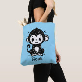 Niedlich Baby Monkey Zeichnend - Kawaii Kinderzimm Tasche (Von Nahem)