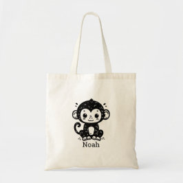 Niedlich Baby Monkey Zeichnend - Kawaii Kinderzimm Tragetasche