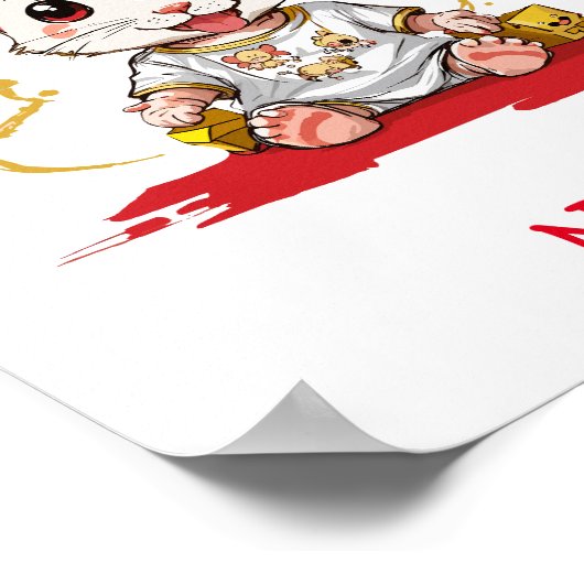 Niedlich Baby Mouse Individuelle Name Poster (Ecke)