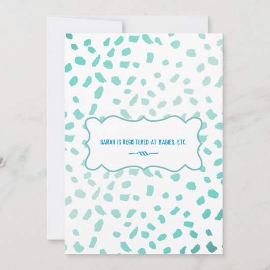 Niedlich Baby Narwhal Baby Dusche Einladung (Rückseite)