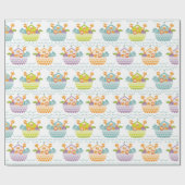 Niedlich Baby Noahs Ark Wrapping Paper Geschenkpapier (Flach)