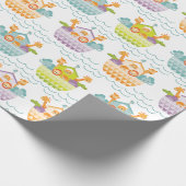 Niedlich Baby Noahs Ark Wrapping Paper Geschenkpapier (Ecke)