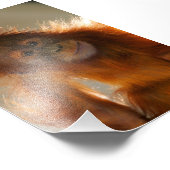 Niedlich Baby Orangutan Fotodruck (Ecke)