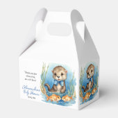 Niedlich Baby Otter Boy Babydusche Geschenkschachtel (Rückseite)