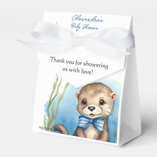 Niedlich Baby Otter Boy Babydusche Geschenkschachtel (Vorderseite)