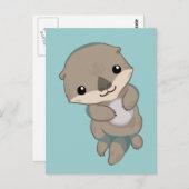 Niedlich Baby Otter Pup Postkarte (Vorne/Hinten)