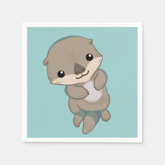 Niedlich Baby Otter Pup Serviette