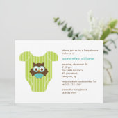 Niedlich Baby Outfit Babydusche Einladung (Stehend Vorderseite)