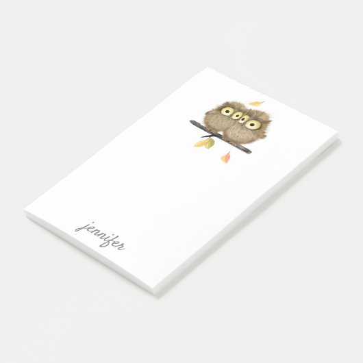 Niedlich Baby Owls Post it Notes Post-it Klebezettel (angewinkelt)