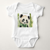 Niedlich Baby Panda Gender Neutral Baby Strampler (Vorderseite)
