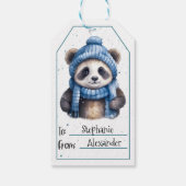 Niedlich Baby Panda Geschenkmarken Geschenkanhänger (Rückseite)