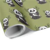 Niedlich Baby Panda Geschenkpapier (Rolleneckpunkt)