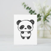 Niedlich Baby Panda Gezeichnet in Charcoal - Amand (Stehend Vorderseite)