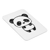 Niedlich Baby Panda Gezeichnet in Charcoal - Amand Magnet (Rechte Seite)
