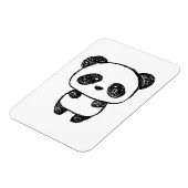 Niedlich Baby Panda Gezeichnet in Charcoal - Amand Magnet (Linke Seite)