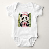 Niedlich Baby Panda Girl Baby Strampler (Vorderseite)