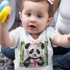 Niedlich Baby Panda Girl Baby T-shirt