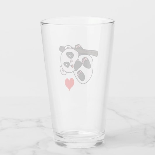 Niedlich Baby Panda Glas (Rückseite)