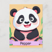 Niedlich Baby Panda Individuelle Name Postkarte (Vorderseite)