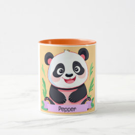 Niedlich Baby Panda Individuelle Name Tasse