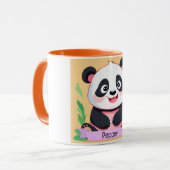 Niedlich Baby Panda Individuelle Name Tasse (Vorderseite Links)