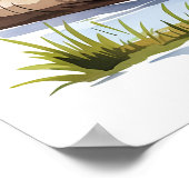 Niedlich Baby Panda mit Herzballon - Wasserfarbe Poster (Ecke)