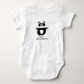 Niedlich Baby Panda Name Baby Strampler (Rückseite)