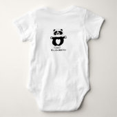 Niedlich Baby Panda Name Strampler (Rückseite)