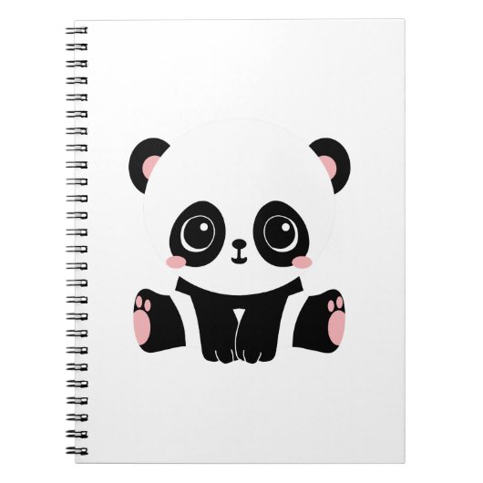 Niedlich Baby Panda Notizblock (Vorderseite)