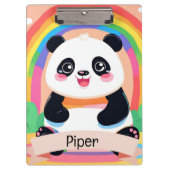 Niedlich Baby Panda Rainbow Klemmbrett (Vorderseite)
