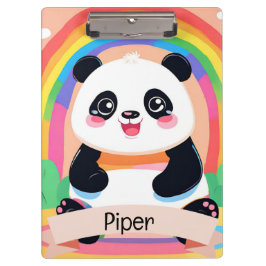 Niedlich Baby Panda Rainbow Klemmbrett