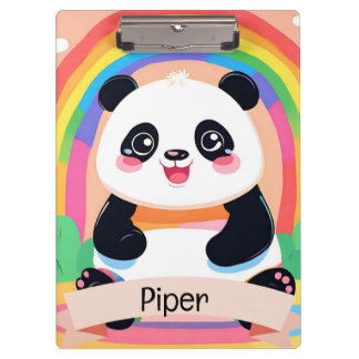 Niedlich Baby Panda Rainbow Klemmbrett