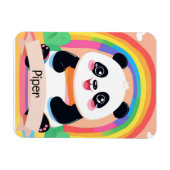 Niedlich Baby Panda Rainbow Magnet (Horizontal)