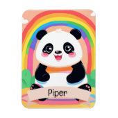 Niedlich Baby Panda Rainbow Magnet (Vertikal)