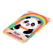 Niedlich Baby Panda Rainbow Magnet (Linke Seite)