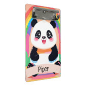 Niedlich Baby Panda Rainbow Mini Klemmbrett (Schrägansicht)