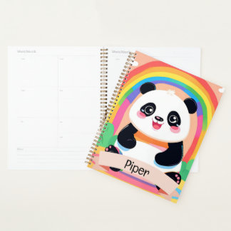 Niedlich Baby Panda Rainbow Planer