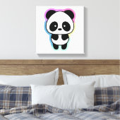 Niedlich Baby Panda - Regenbogenfarben Leinwanddruck (Insitu (Schlafzimmer))