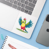 Niedlich Baby Parakeet Cartoon Aufkleber (Laptop mit iPhone)
