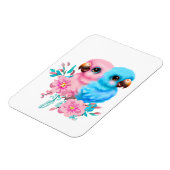 Niedlich Baby Parrot Twins Magnet (Linke Seite)