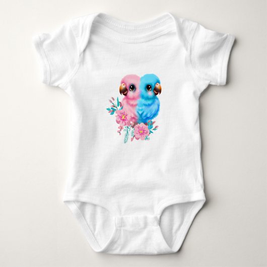 Niedlich Baby Parrot Twins Strampler (Vorderseite)