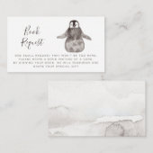 Niedlich Baby Penguin Babydusche Buchungsanfrage Begleitkarte (Vorne/Hinten)