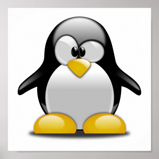 Niedlich Baby Penguin Cartoon Poster (Vorne)