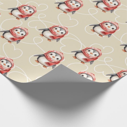 Niedlich Baby Penguin Geschenkpapier (Ecke)